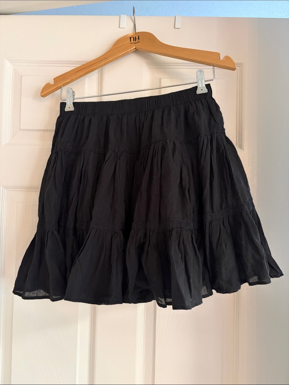 Black Tiered Cotton Skirt - American Eagle
